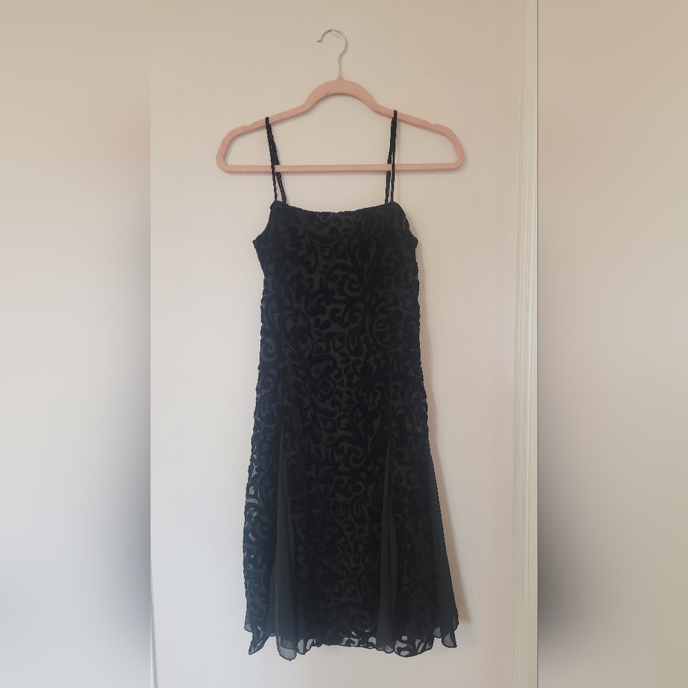 Black velvet dress